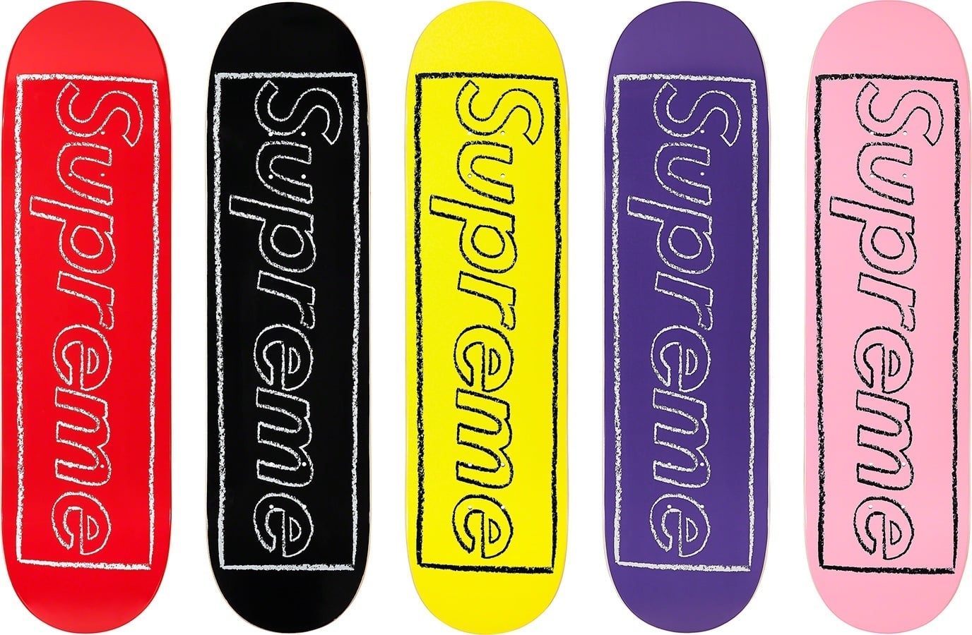 KAWS Chalk Logo Skateboard